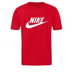 T-SHIRT 100% ΒΑΜΒΑΚΙ ΜΕ LOGO - ΚΟΚΚΙΝΟ- NIKE ΜΕΓΑΛΟ